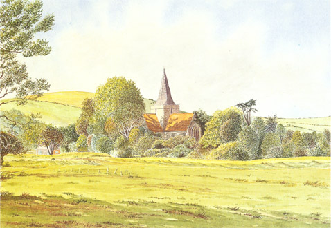 Towards the Church Alfriston